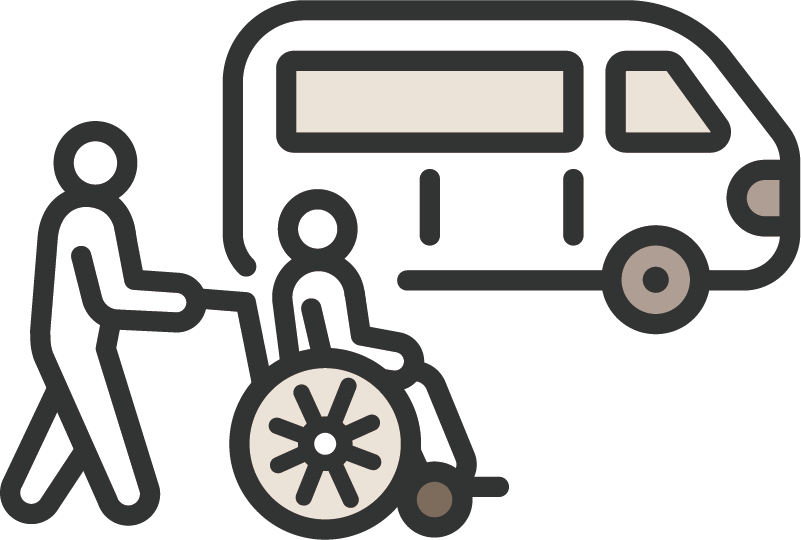 出発地や目的地での乗降介助